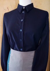 kallioπ WOMEN'S BLACK SHIRT, STRAIGHT LINE
