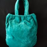 kallioπ "GREEN VELVET" HANDBAG WITH LINING