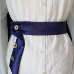 kallioπ WOMEN'S SATIN BELT WITH BUTTONS