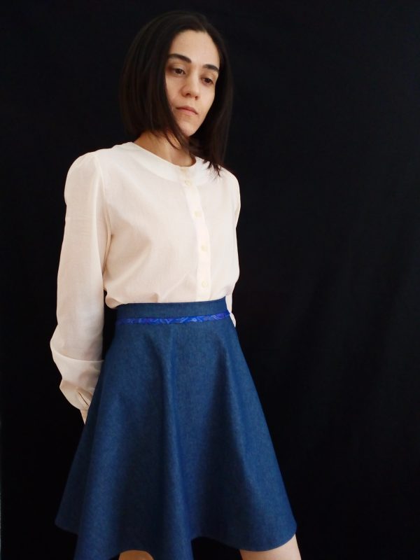 kallioπ denim cloche midi φουστα - Image 2