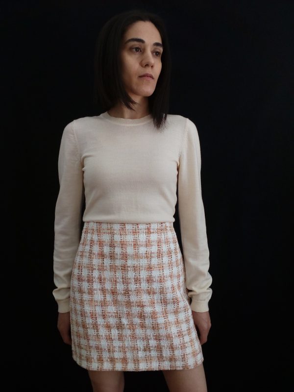 kallioπ MINI TWEED ΦΟΥΣΤΑ ΜΕ ΦΟΔΡΑ