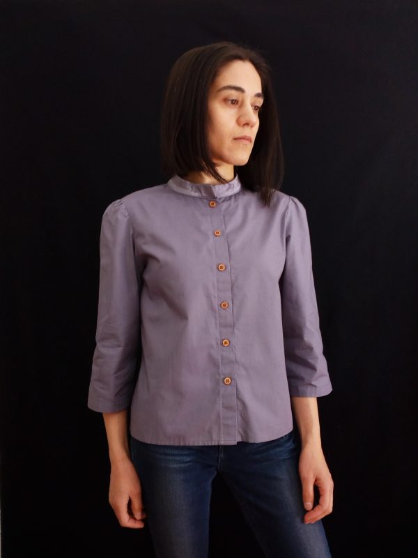 kallioπ WOMEN'S SHIRT WITH MAO COLLAR, STRAIGHT LINE