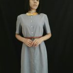 kallioπ shirt dress με κοντό μανίκι κ΄γιακά ''mao'',εφαρμοστή γραμμή