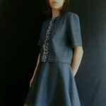 "kallioπ" jean cropped shirt with front decoration