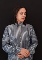 "kallioπ" Women's striped shirt, straight line