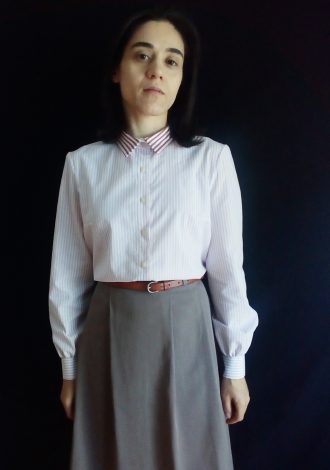 “kallioπ” Women’s striped shirt, straight line