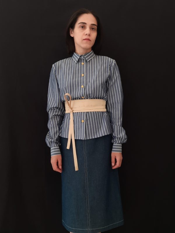 "kallioπ" Women's striped shirt, straight line - Image 2