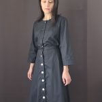 Women's midi skirt "kallioπ" with front button closure